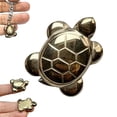 thumbnail image 1 of Pyrite Tortoise Kachhua Crystal Turtle Figurine, Hand Carved Natural Stone Mini Decor for Desk Home Office, 1 of 5