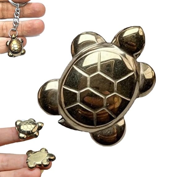 Pyrite Tortoise Kachhua Crystal Turtle Figurine, Hand Carved Natural Stone Mini Decor for Desk Home Office, Collectible Gift 15mm 25mm