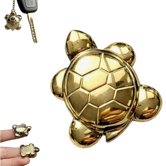 Pyrite Tortoise Pendant – Mini Animal Figurine Necklace, Handcrafted Stone Turtle Charm for DIY Jewelry Making and Gift Decor