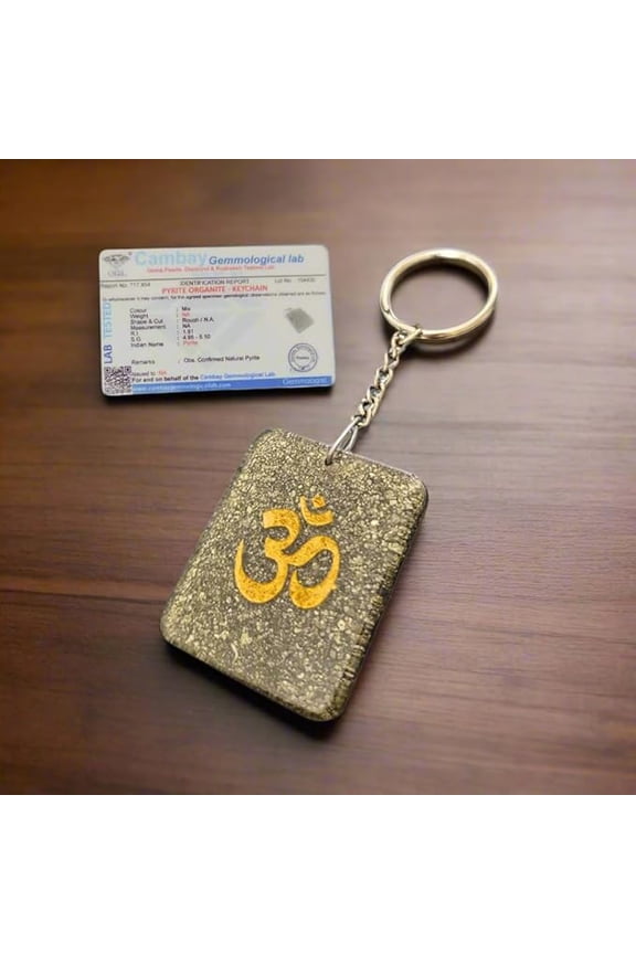 Pyrite Wealth Magnet Keychain – Attract Prosperity & Good Fortune, Manifestation Keychain for Abundance & Success