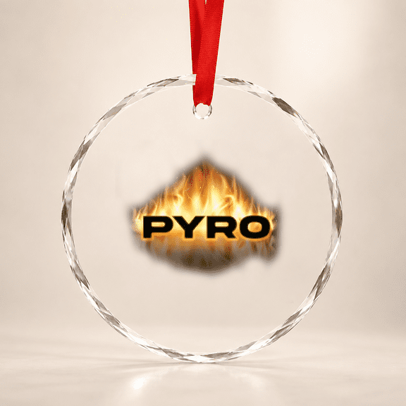 Pyro Fire Explosion Pyrotechnician Fireworks Pyromaniac Glass Ornament