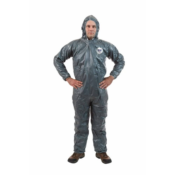 PyroGuard CRFR™, FR & Chemical Resistant Coverall with Attached Hood, Elastic Wrists