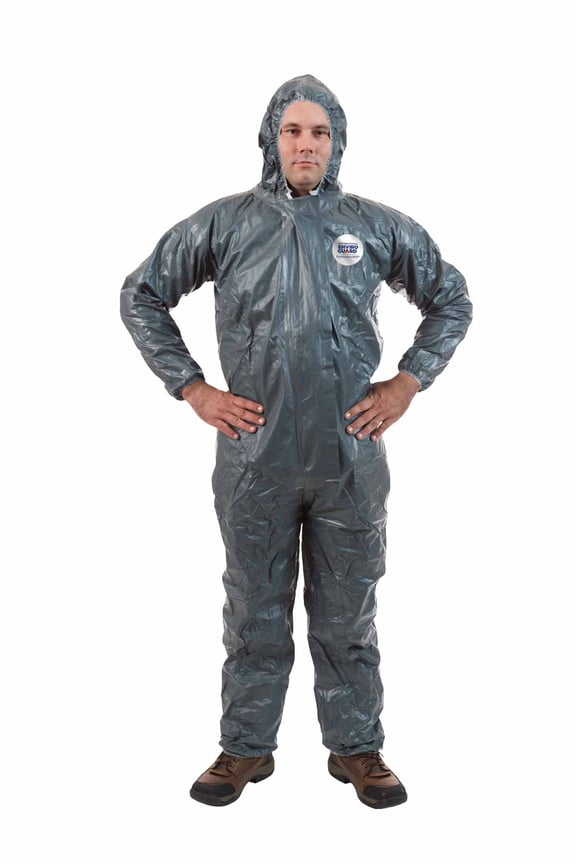 ™, FR & Chemical Resistant Coverall with Attached Hood, Elastic Wrists