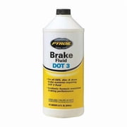 Brake Fluid, Bottle, 1 qt, Disc Brakes/Drum Brakes, DOT 3, Glycol, Amber PYBF32