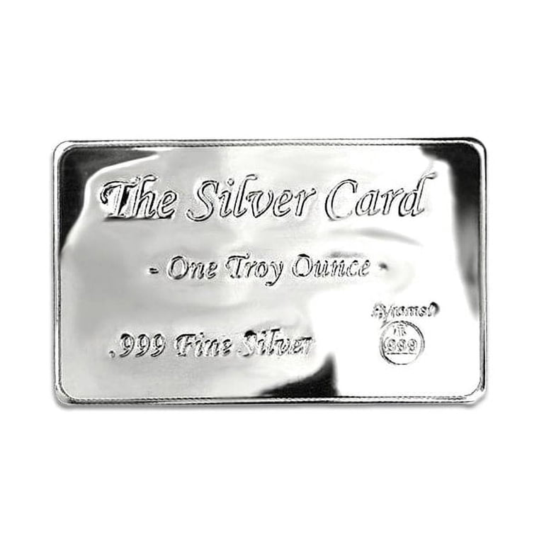 Pyromet 1 Troy oz Silver Card - .999 Pure, Novelty, Credit Card