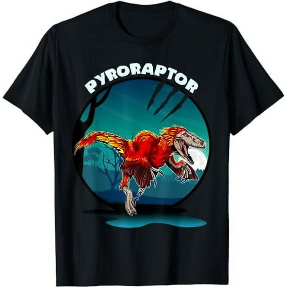 Pyroraptor Dinosaur Design With Background T-Shirt