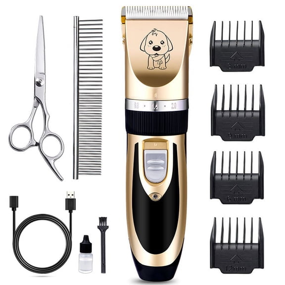 Pysona Electric Dog Clippers Hair Grooming Scissor Dogs Cutter Rechargeable Cordless Shaver Low Noise Haircut Tool Trimmer for Dogs