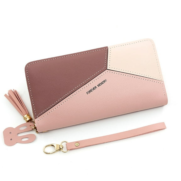 Pysona Leather Wallets for Women, Zip Around Card Holder Phone Clutch, Women Purse Lady Long Handbag