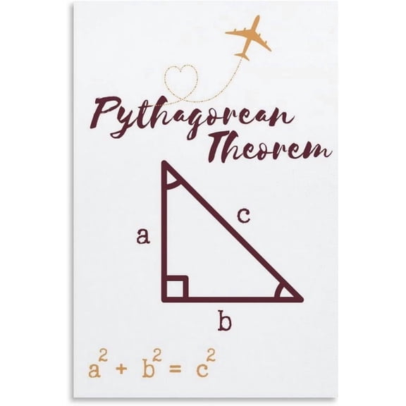 Pythagorean Theorem Geometry High School Art and Wall-Art Picture Print Modern Family Bedroom Decor Posters