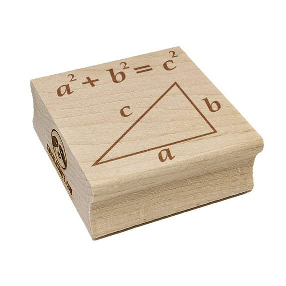 Pythagorean theorem equation Math Geometry Square Rubber Stamp Stamping Scrapbooking Crafting - Small 1.25in