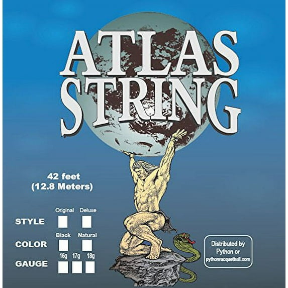 Python Atlas Deluxe Racquetball String (Natural, 16g) (42 ft.)