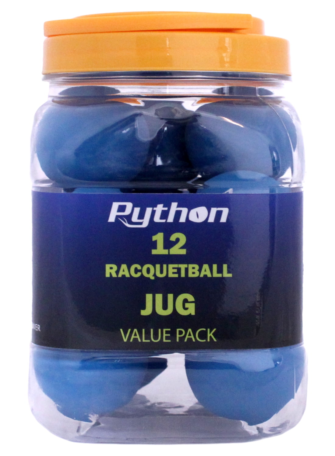 Python, Racquetballs, 12 Ball Jug, Blue Color, Tournament Quality ...
