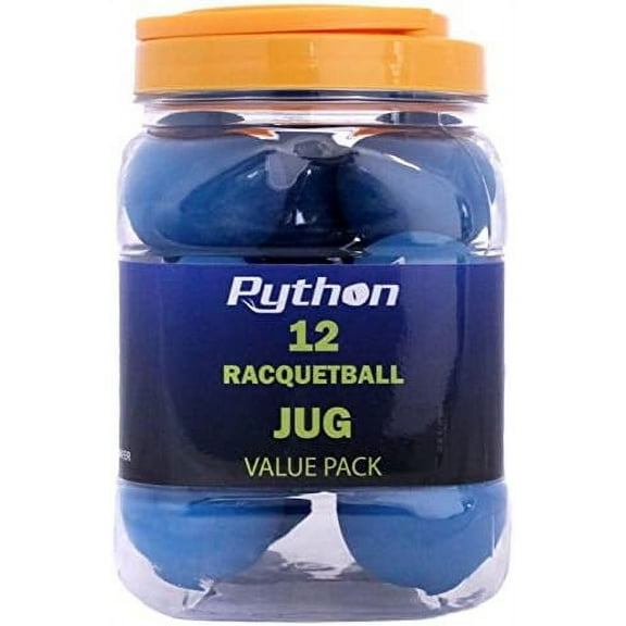 Python Blue Racquetballs (Value Pack - 12 Ball Jug/Standard Color w/Tournament !)