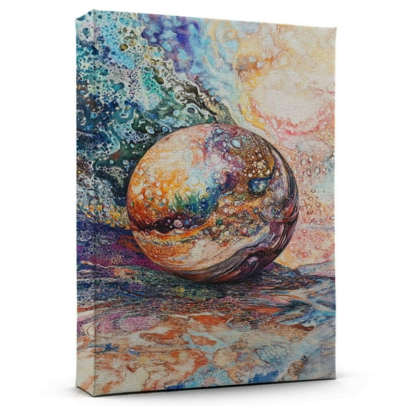 Python Brown Ball Canvas Wall Art Animal Decor, Python Brown Ball Canvas Prints Wild Animal Artwork for Living Room Bedroom Office 190HD915