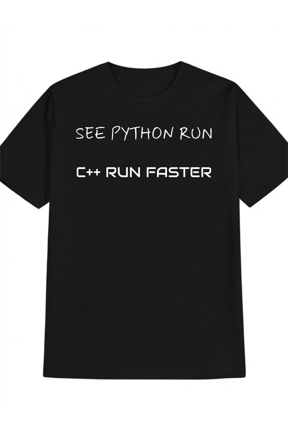 Python C Plus Plus Coding Graphic Black T Shirt for Men
