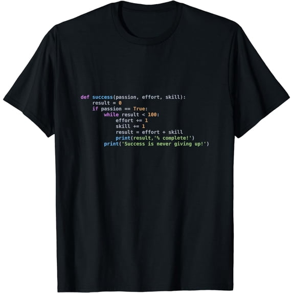 Python Code T-shirt: Programing Success Syntax