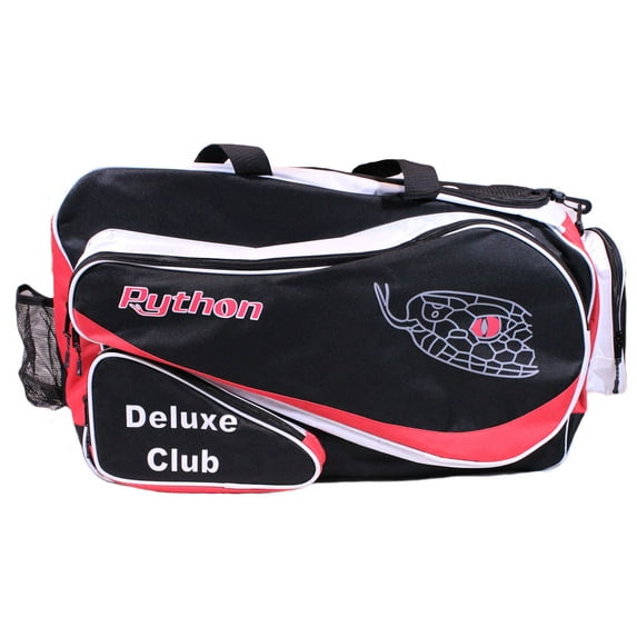 Python Deluxe "Club" Racquetball Bag Series (Black/Blue & Black Red) Colors (Black/Red)