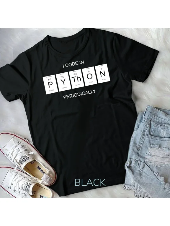 Python Developer Periodic Table Gift I Webdesign Unisex T-shirt