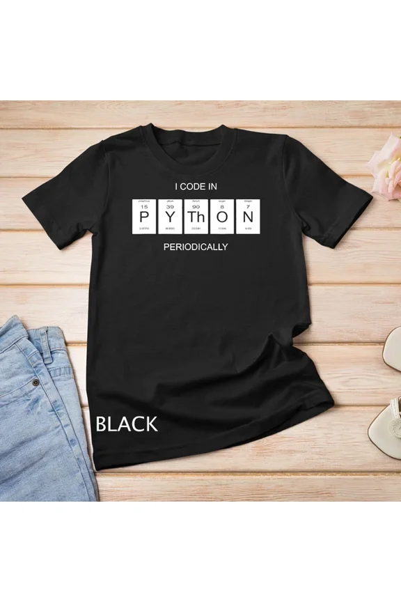 Python Developer Periodic Table Gift Unisex T-Shirt