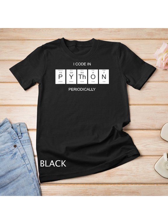 Python Developer Periodic Table Gift Unisex T-shirt