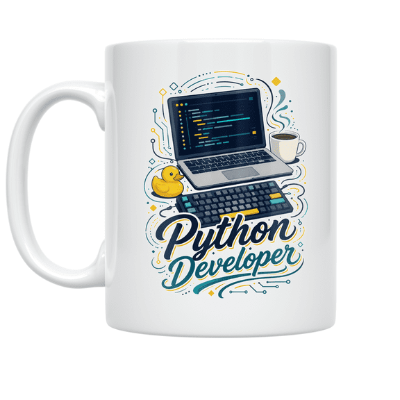 Python Developer Technical Design - Python Enthusiast - 11 oz Ceramic Coffee Mug