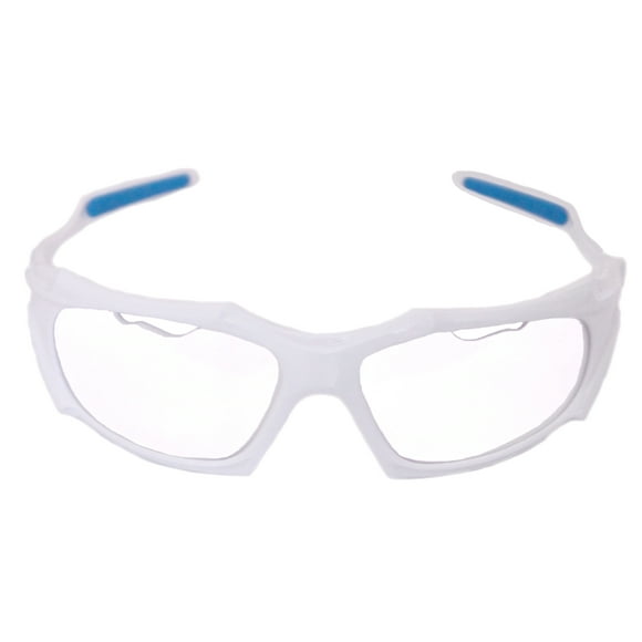 Python Full Framed (Clear Lense/White Frame) Racquetball/Squash/Pickleball Eye Protection (Eyewear, Goggle, Eyeguard)