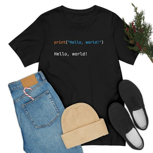 Python Hello World Coding Computer Programming Tee Shirt - Walmart.com