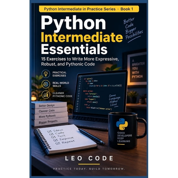 Python Intermediate in Practice Python Intermediate Essentials -BOOK 1-: 15 Exercises to Write More Expressive, Robust, and Pythonic Code, Book 1, (Paperback)
