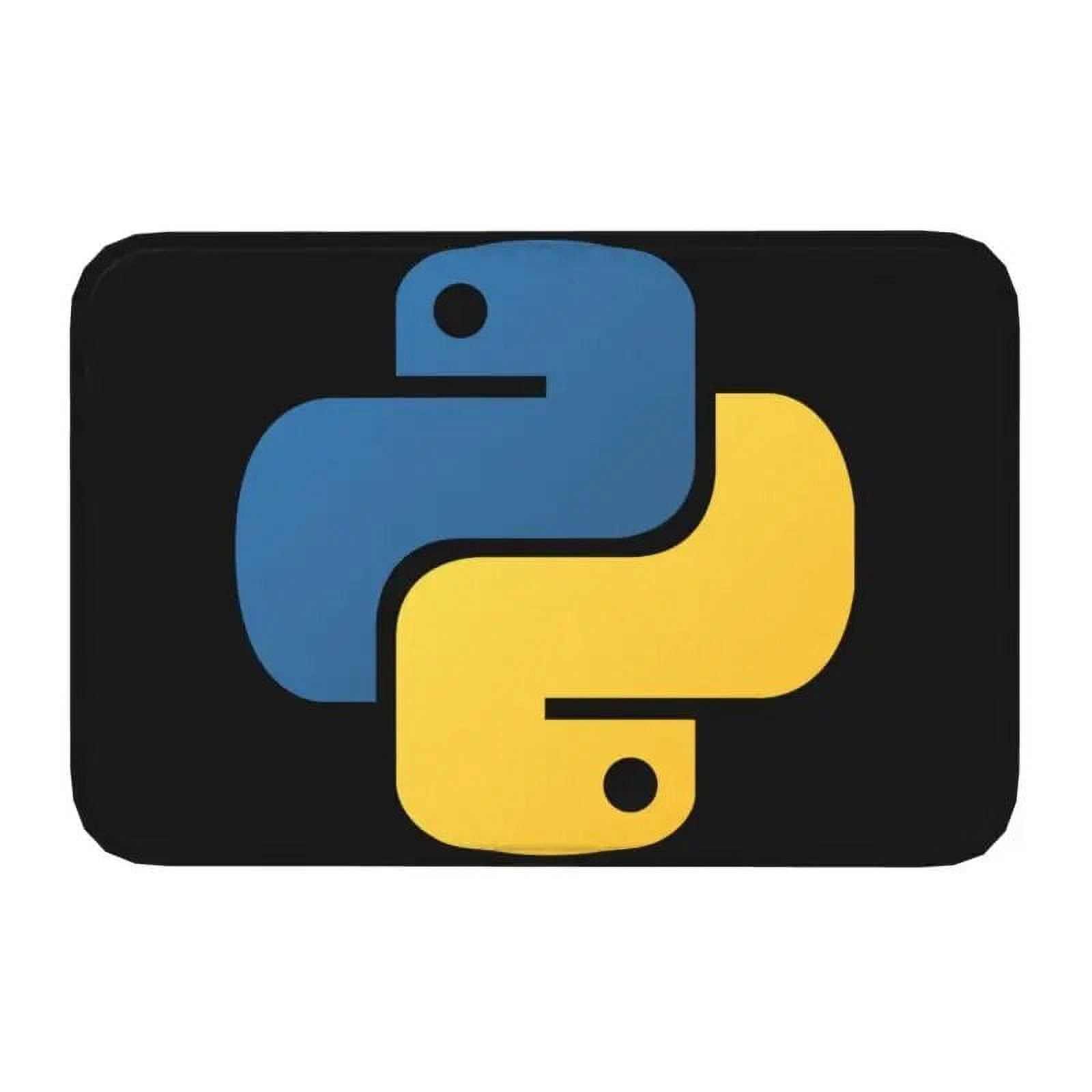 Python Logo Wordcloud For Programmers T-Shirt Front Door Floor Entrance ...