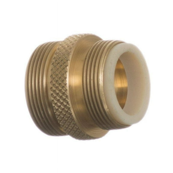 Python No Spill Clean & Fill Male Brass Adapter [Aquarium, Gravel Vacs] 1 Adapter - (13/16" x 27 Male Thread)
