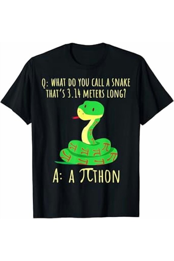 Python Pithon Pi Symbol Math Teacher Day School T-Shirt, Size S-5XL
