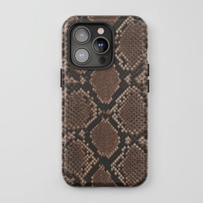 Python Print For iPhone Protective Phone Case Exotic Animal Print Brown Black