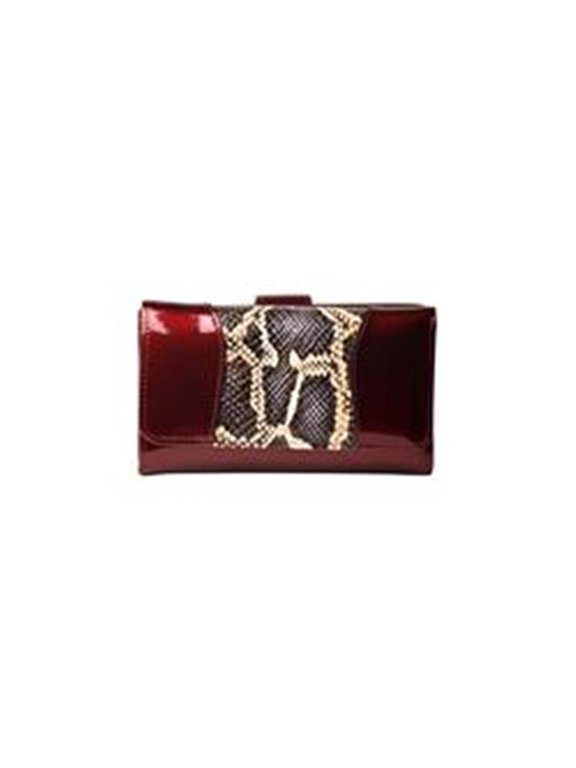 Python Print Wallet - Burgundy - Medium - RFID Resistant