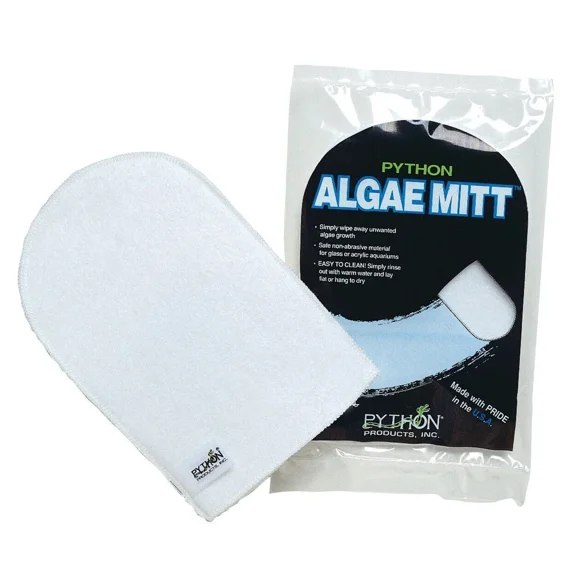 Python Products No Spill Clean And Fill Algae Mitt Aquarium Cleaning Cloth