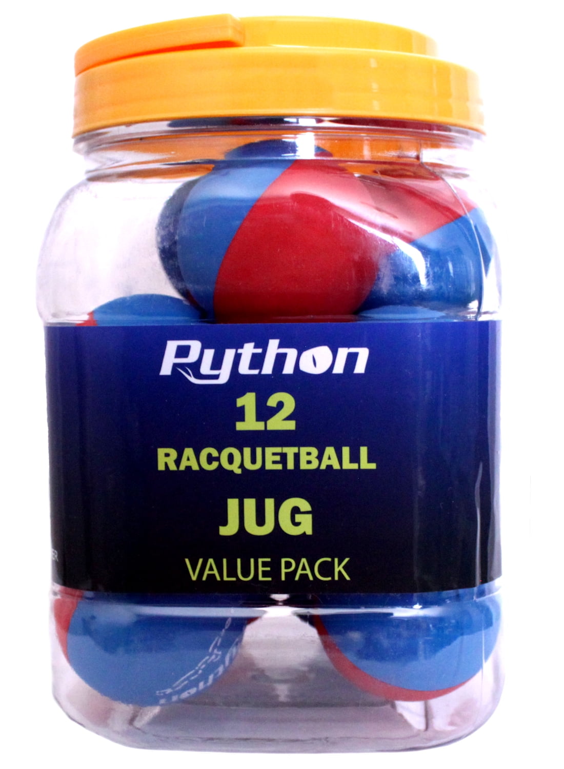 Python RG Multi Colored Racquetballs (Value Pack - 12 Ball Jug/Endorsed ...