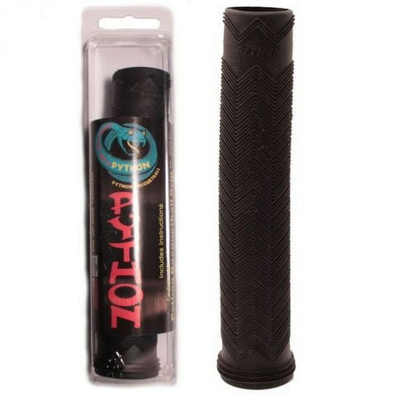 Python Replacement Rubber Racquetball Grip (Slip On, Resists Slipping from Sweat, Durable) - (BLACK)