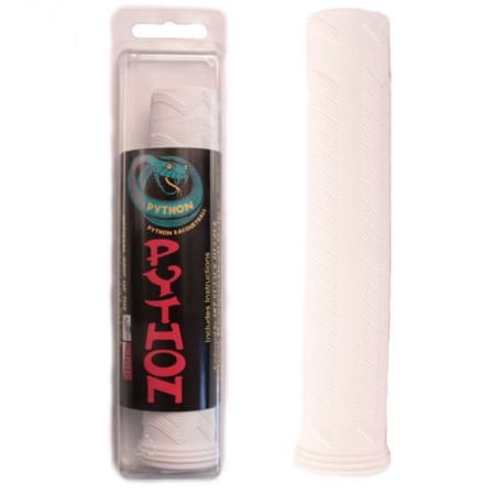 Python Replacement Rubber Racquetball Grip (Slip On, Resists Slipping from Sweat, Durable) - (WHITE)