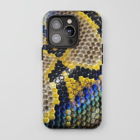 Python Skin For iPhone Phone Case Exotic Animal Print Iridescent Yellow Black