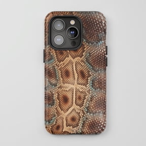 Python Skin For iPhone Protective Phone Case Realistic Animal Print Brown Tan Teal