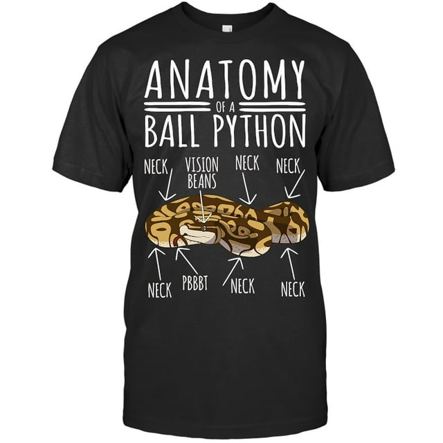 Python Snake Owner Anatomy Of A Ball Python Snake T Shirt - Walmart.com
