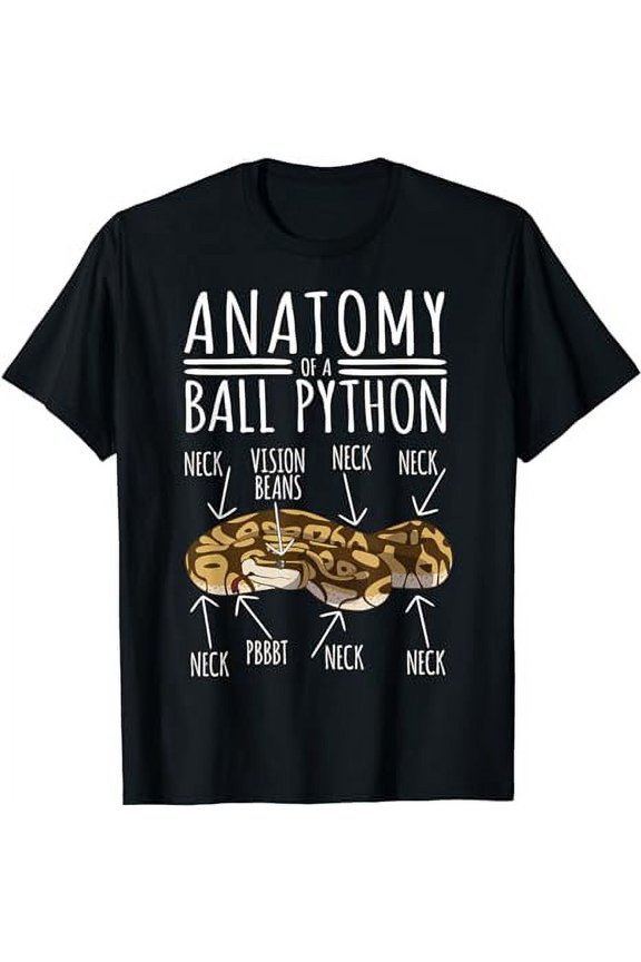 Python Snake Owner - Anatomy Of A Ball Python T-Shirt