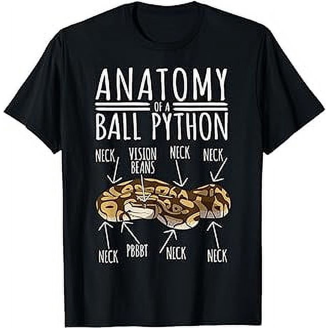 Python Snake Owner - Anatomy Of A Ball Python T-Shirt - Walmart.com