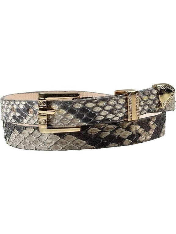 Python Snakeskin Cowboy Hat Band Gold Plated 3 Piece Buckle Set Handmade 26