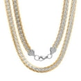 thumbnail image 1 of Python Two-Tone Flat Cuban Chain Link Necklace, 1 of 3