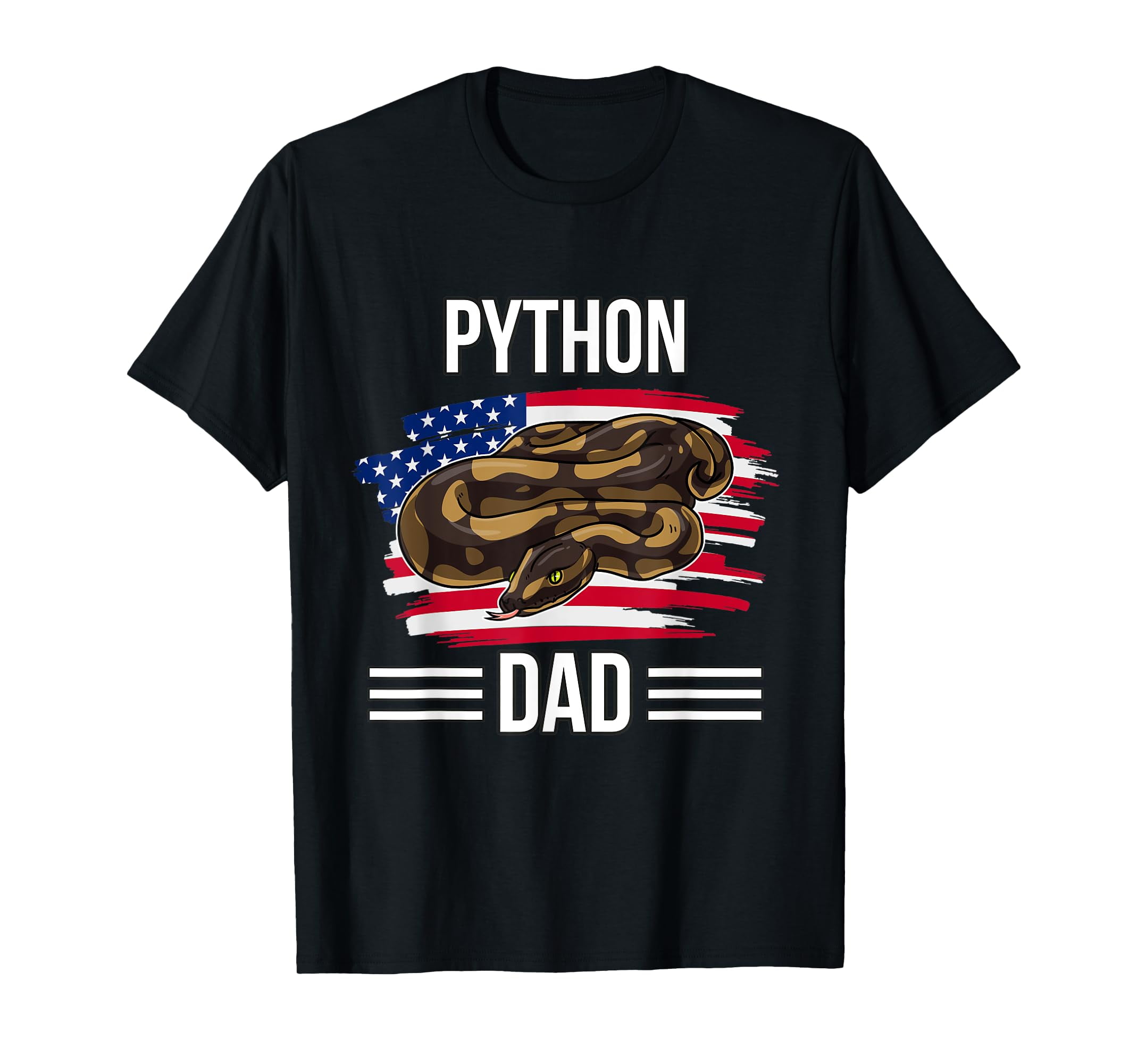Python US Flag 4th Of July Father's Day Python Dad T-Shirt - Walmart.com