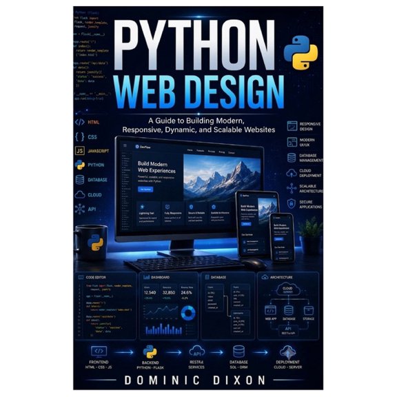 Python Web Design: A Guide to Building Modern, Responsive, Dynamic, and Scalable Websites, (Paperback)
