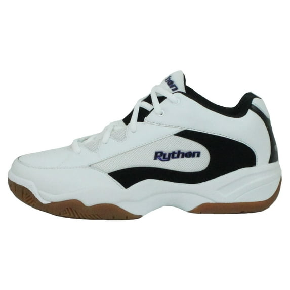 Python Wide EE Width Indoor Mid Racquetball Squash, Indoor Pickleball, Badminton, Volleyball Shoe White and Black Colors Available