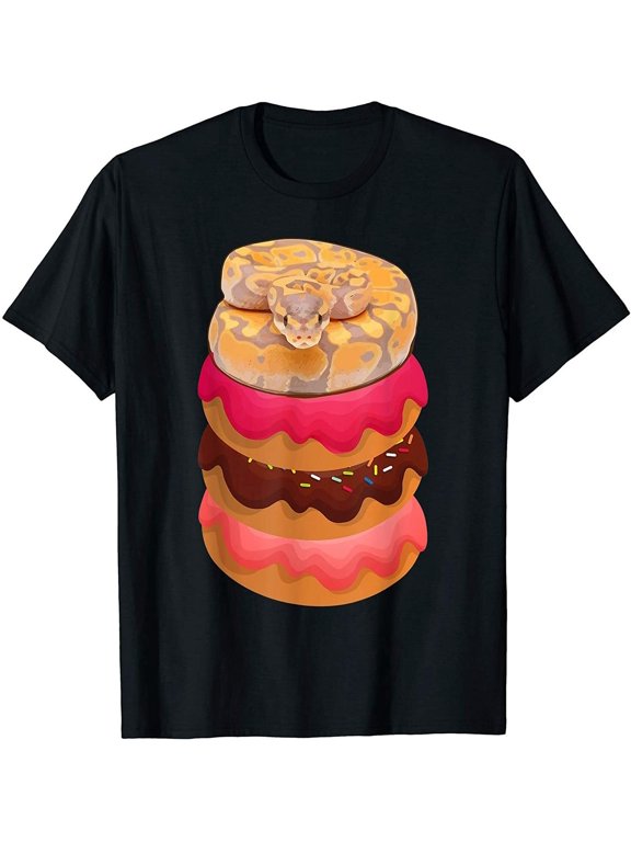 Python With Doughnuts Gift Idea Graphic T-Shirt, Size S-5XL