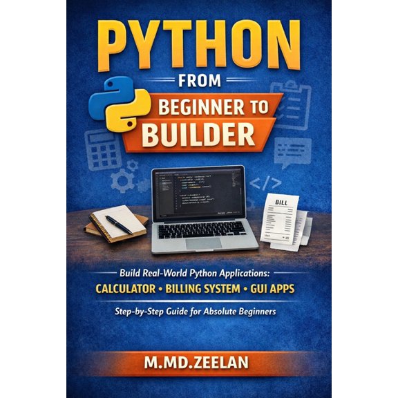 Python from beginner to builder: Build real-world python applications, (Paperback)