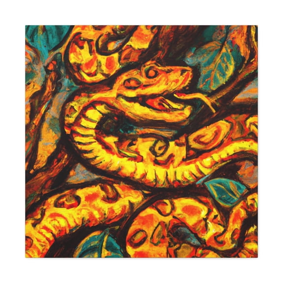 Python in Paradise Garden - Canvas